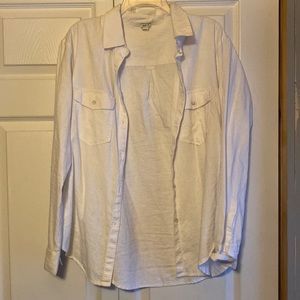Aerie White linen button down